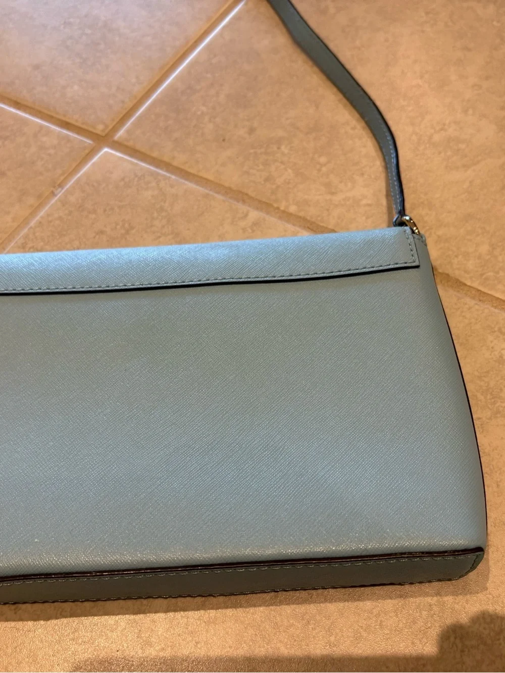 Kate Spade NY Cedar Street Monday envelope style leather crossbody bag blue